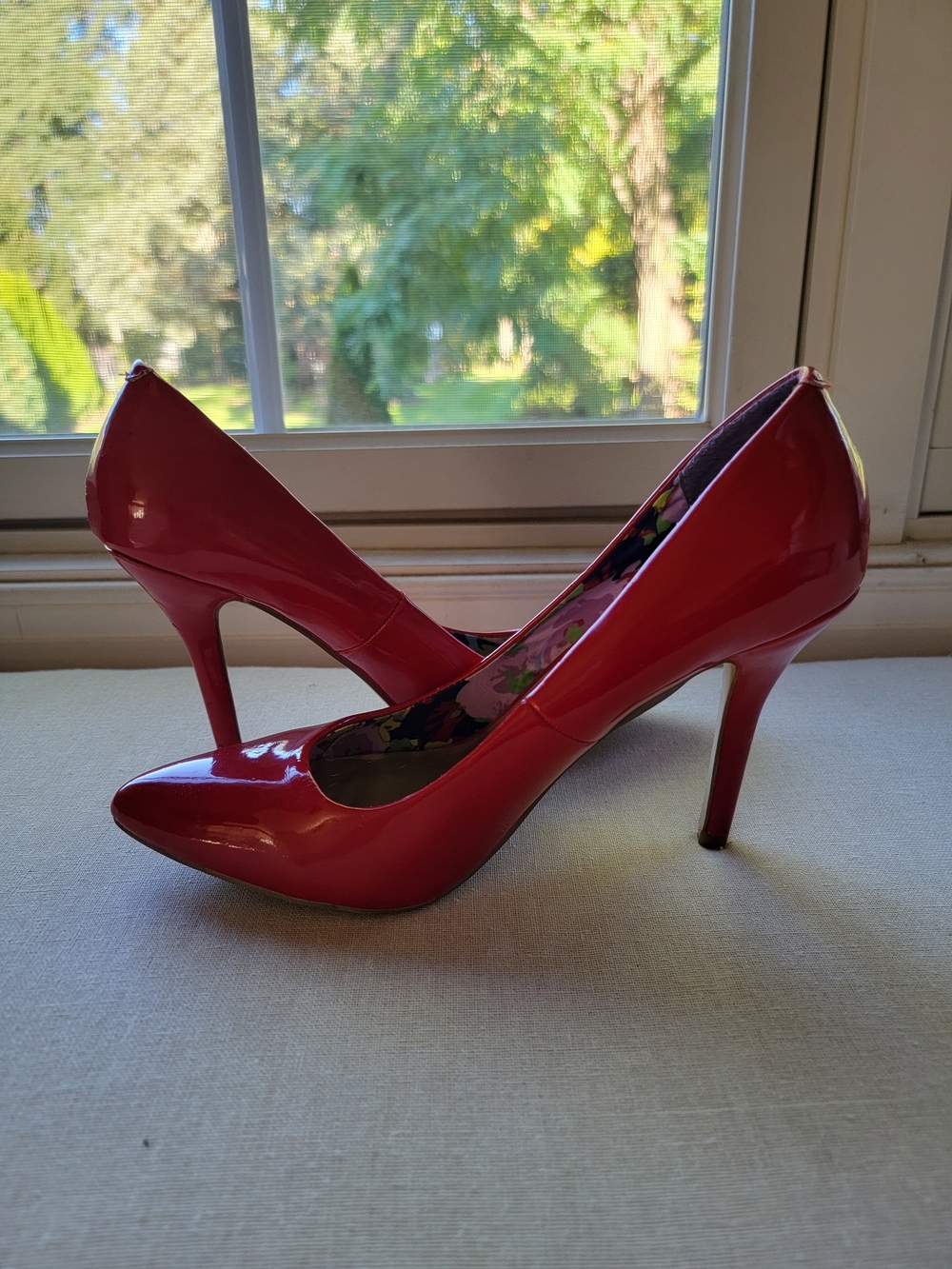 Madden Girl Red Patent Pointed-Toe Stiletto Pumps